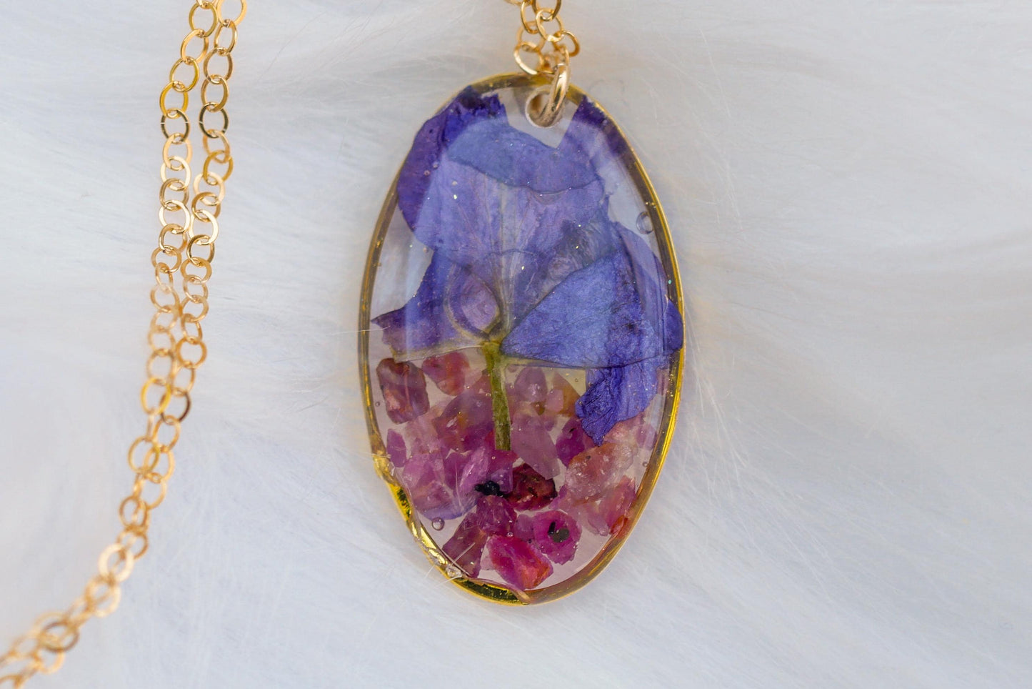 July Birth Flower and Birthstone Necklace – Ruby & Larkspur for Meaningful July Birthdays, birthflower jewelry, genuine birthstone necklace
