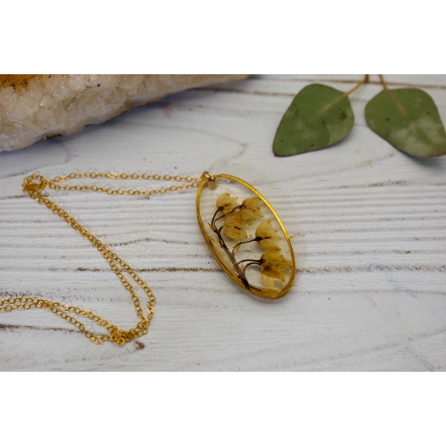 Lily of the valley necklace- May birthflower necklace - Remedy Design Shop