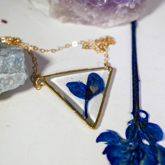 Bluebonnet Triangle Necklace