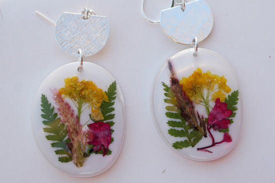 Miniature forever flower bouquet earrings