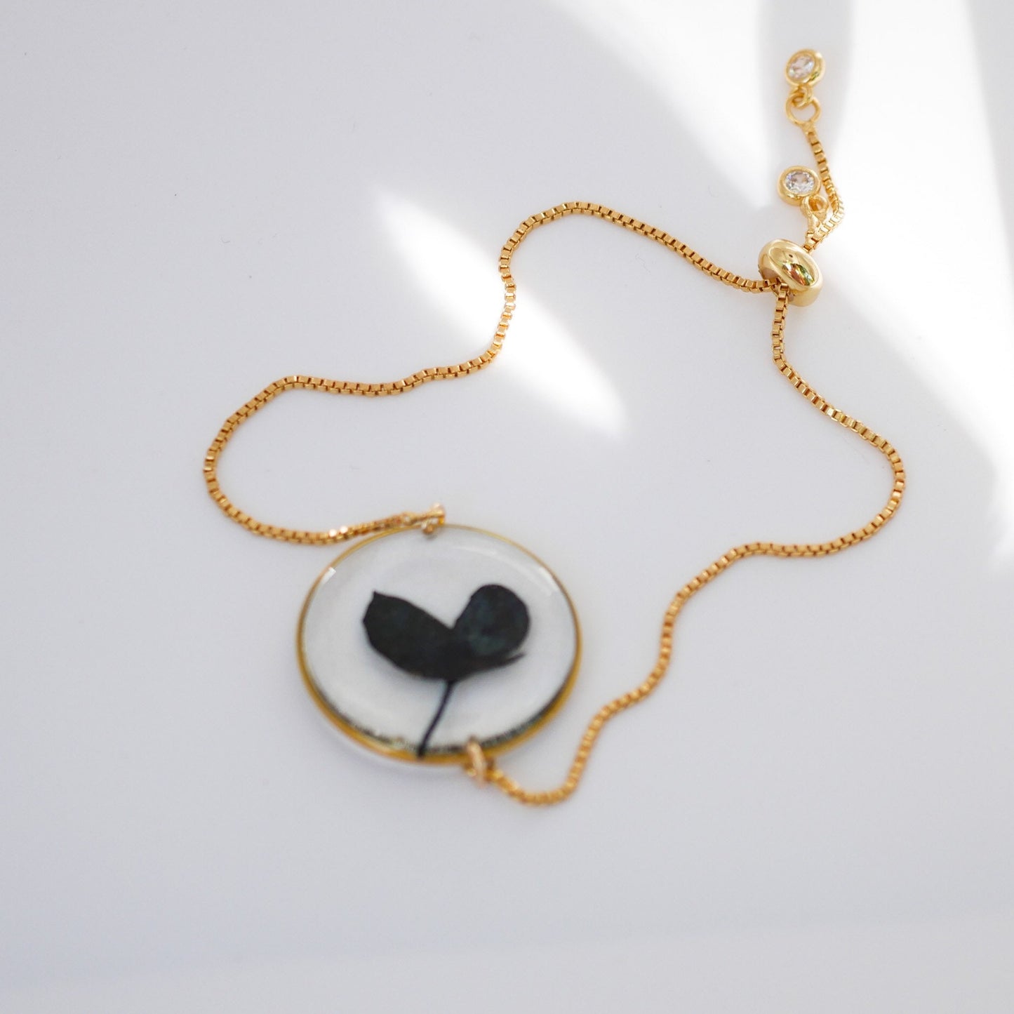 Texas Bluebonnet Bracelet – Real Bluebonnet Jewelry | Adjustable Chain Flower Bracelet