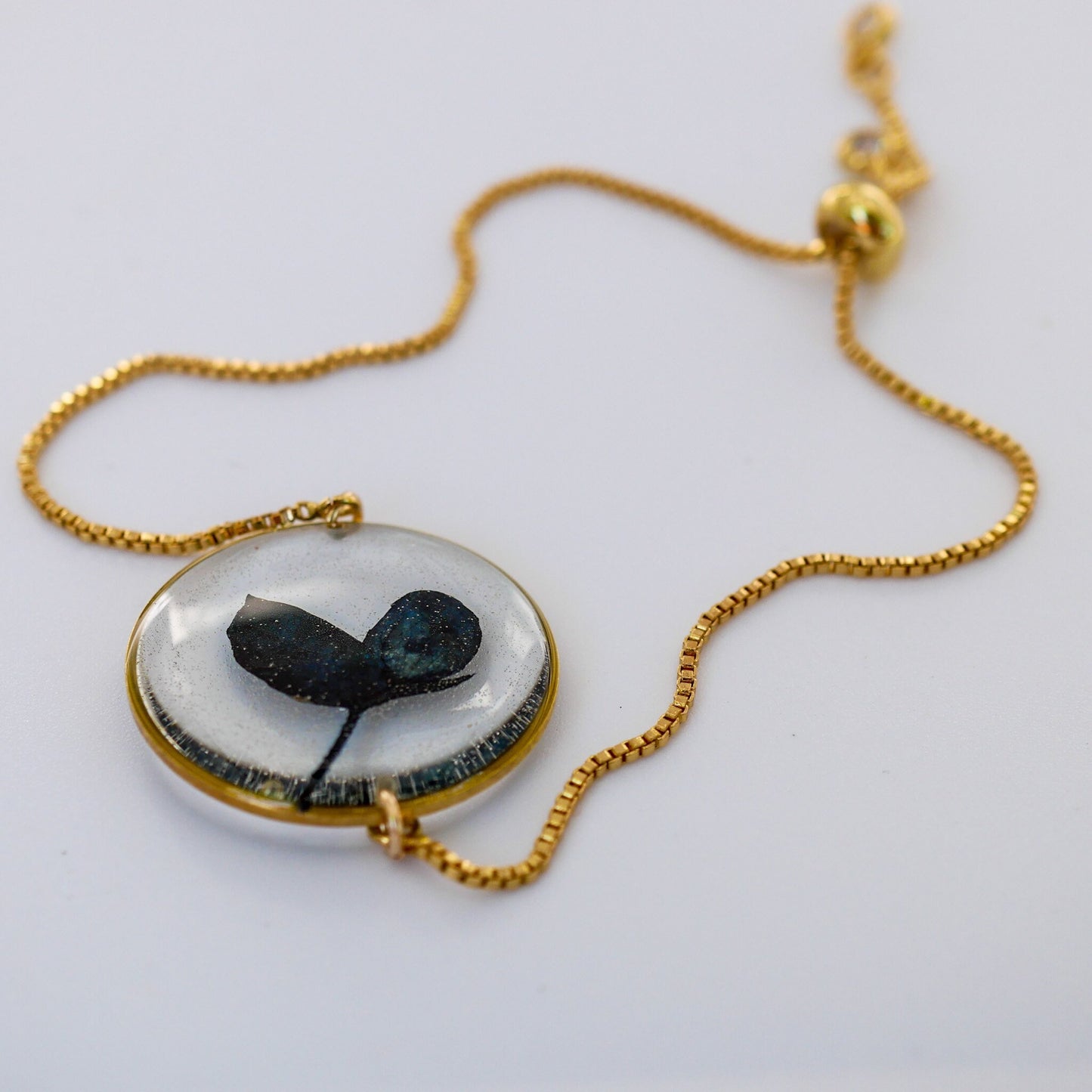 Texas Bluebonnet Bracelet – Real Bluebonnet Jewelry | Adjustable Chain Flower Bracelet