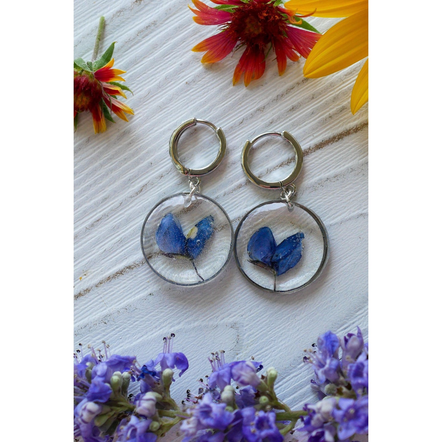 Bluebonnet petal hoops