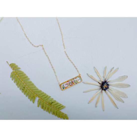 Horizontal Confetti Bar Necklace