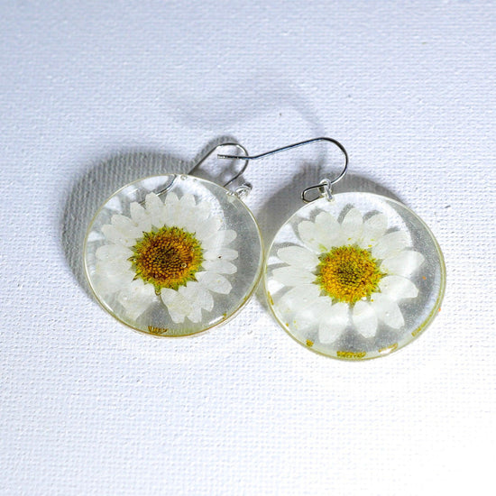 Large Daisy Disc Earrings