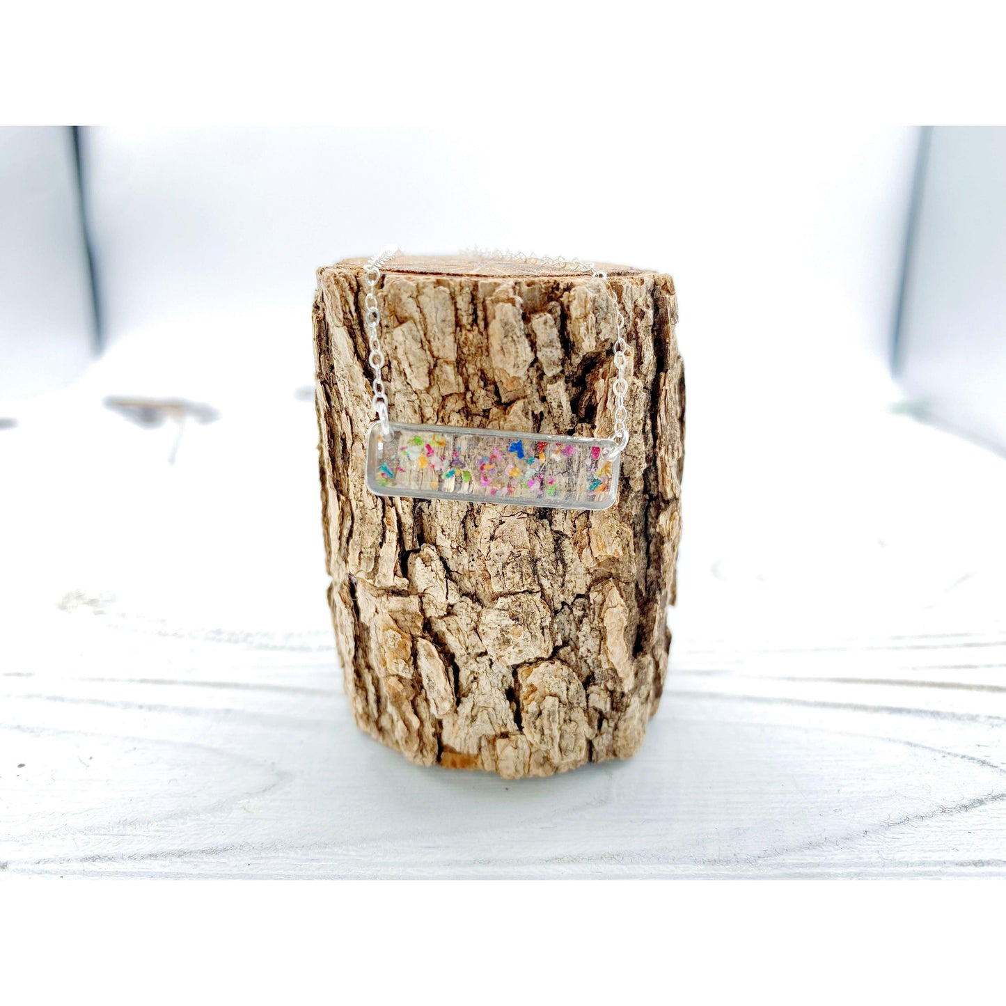 Horizontal Confetti Bar Necklace