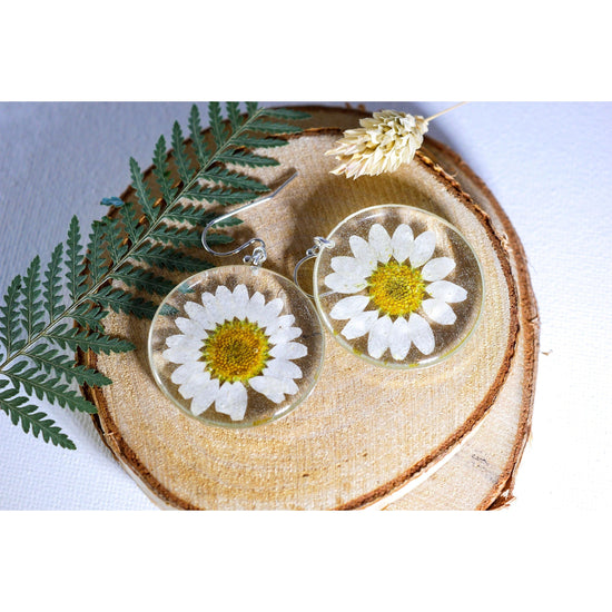 Large Daisy Disc Earrings