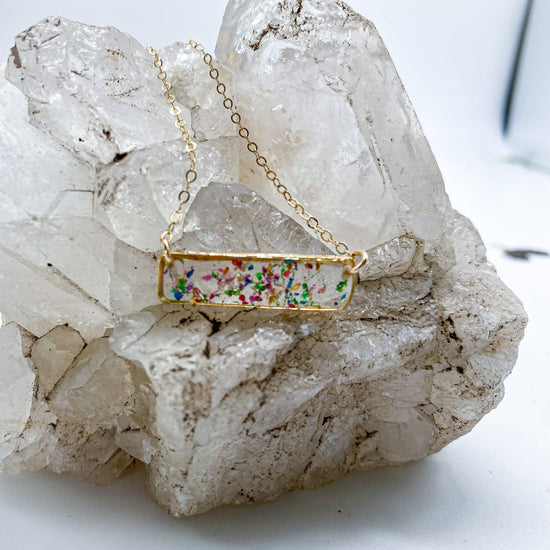 Horizontal Confetti Bar Necklace