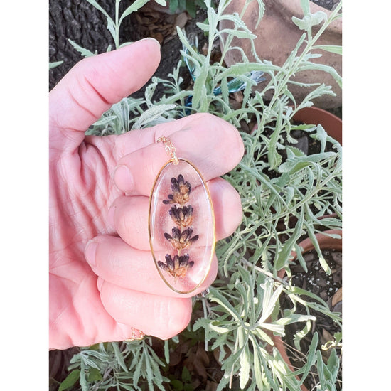 Lavender oval necklace