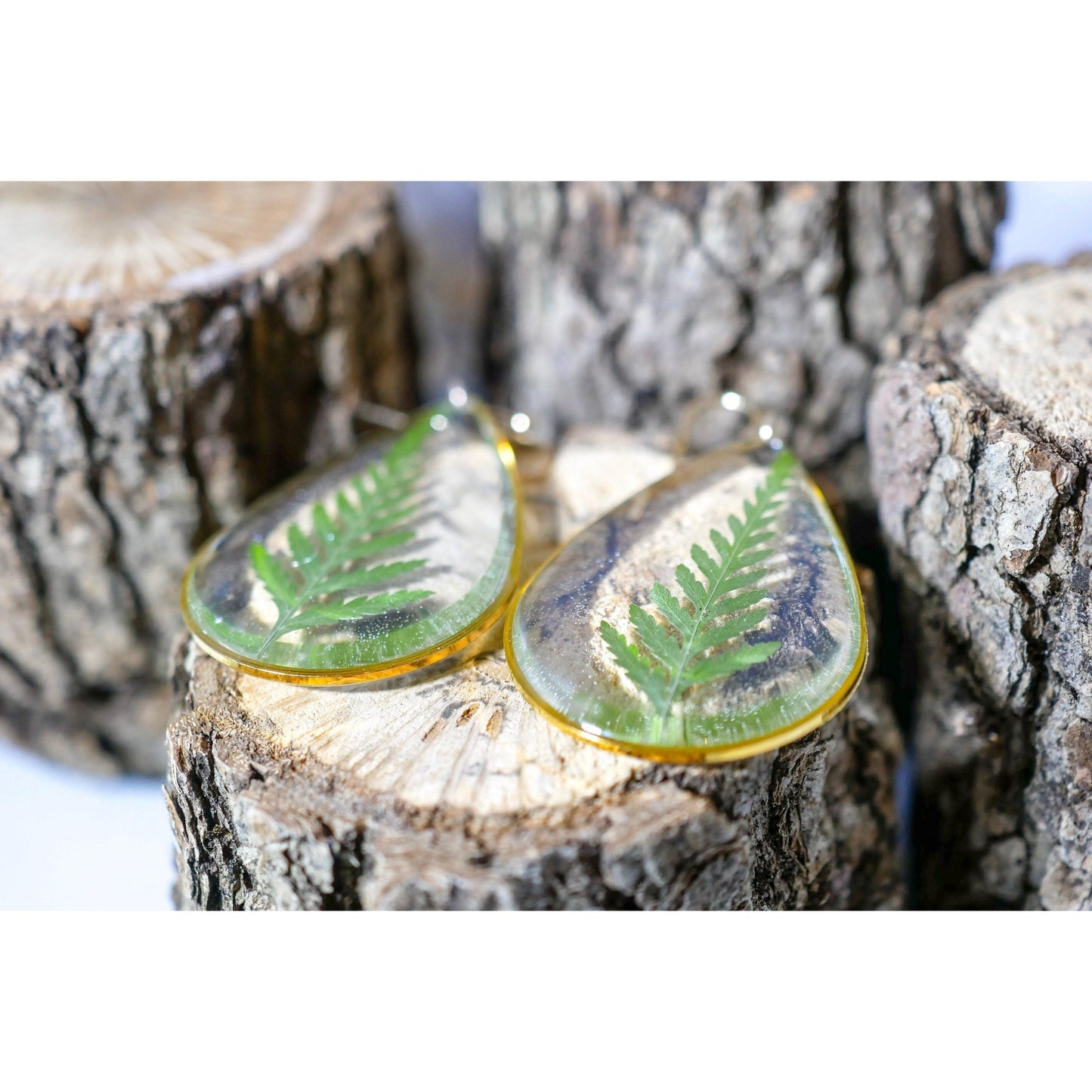 Large Fern Teardrop earrings