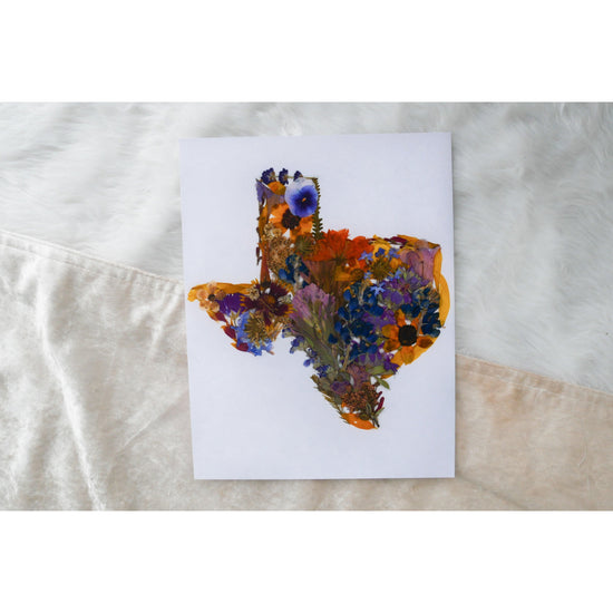 Pressed Texas art print