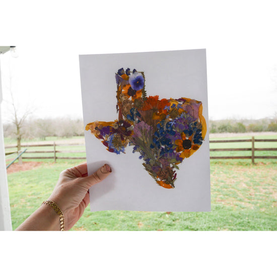 Pressed Texas art print