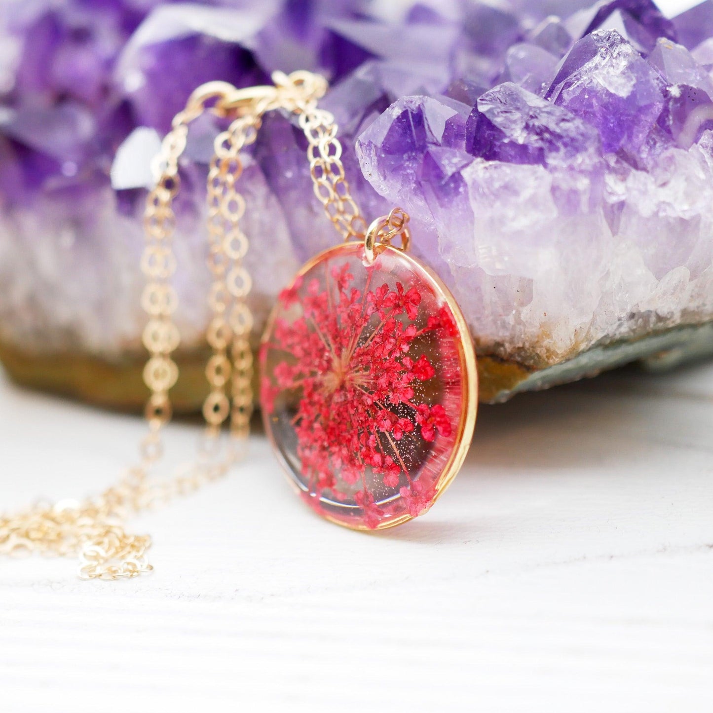 RedQueen Anne’s Lace Necklace