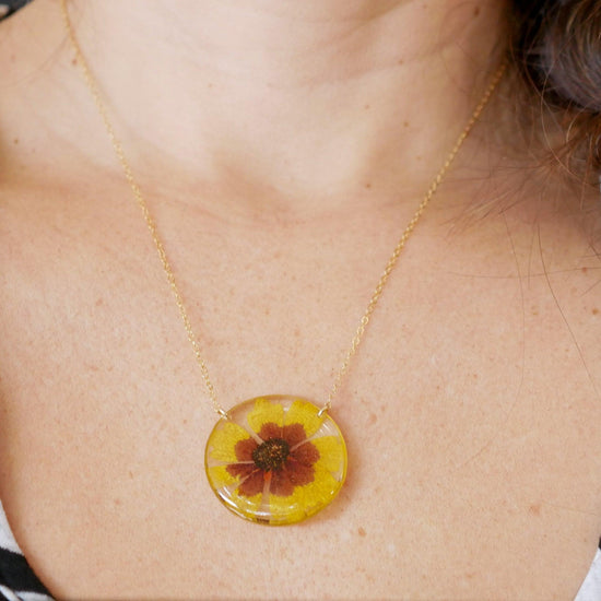 Sunflower necklace