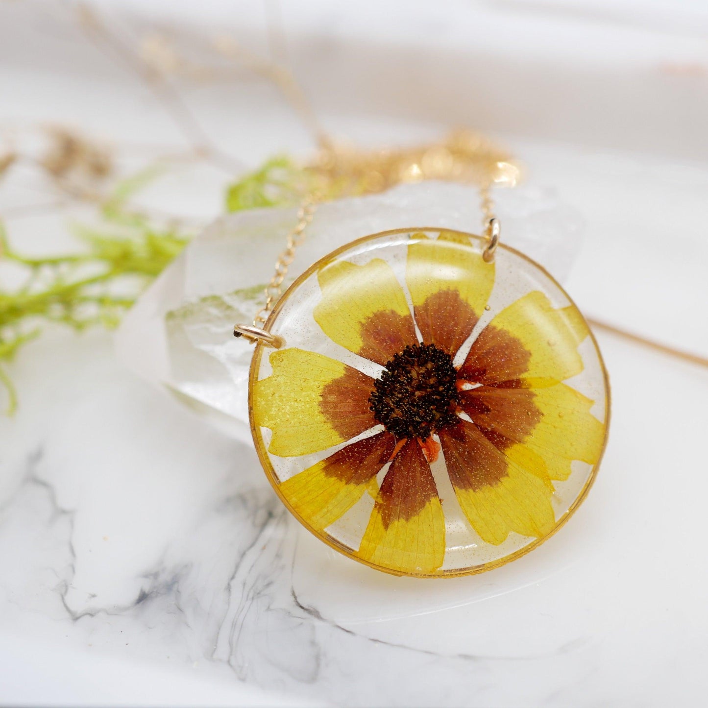 Sunflower necklace