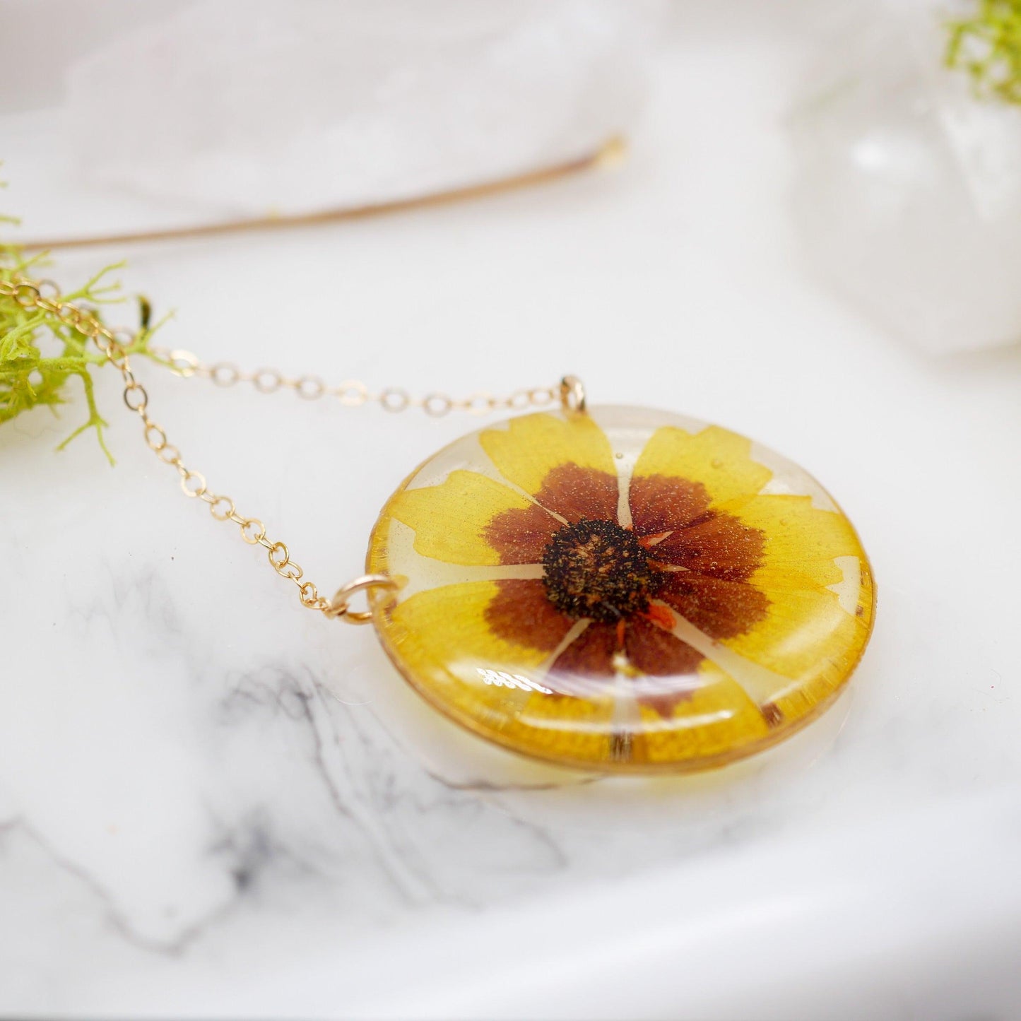 Sunflower necklace