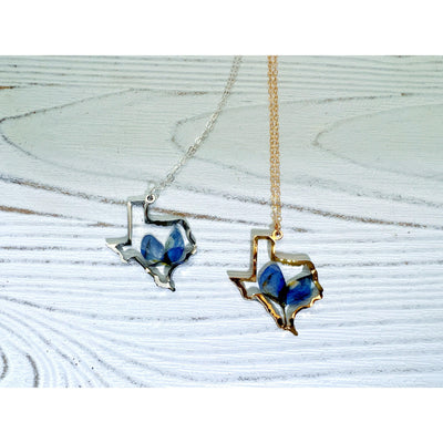 Texas Bluebonnet necklace