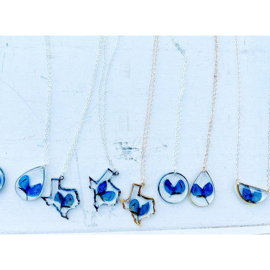 Texas Bluebonnet necklace