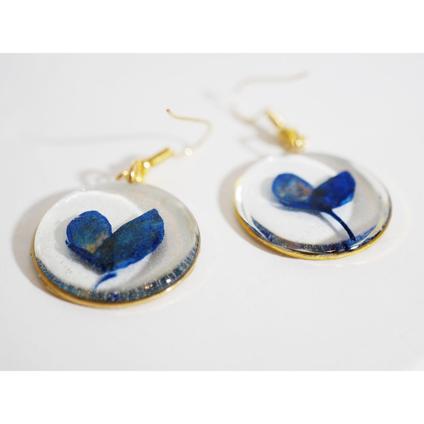 Texas Bluebonnet Petal Dangle Earrings