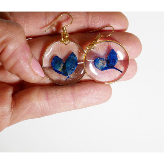Texas Bluebonnet Petal Dangle Earrings