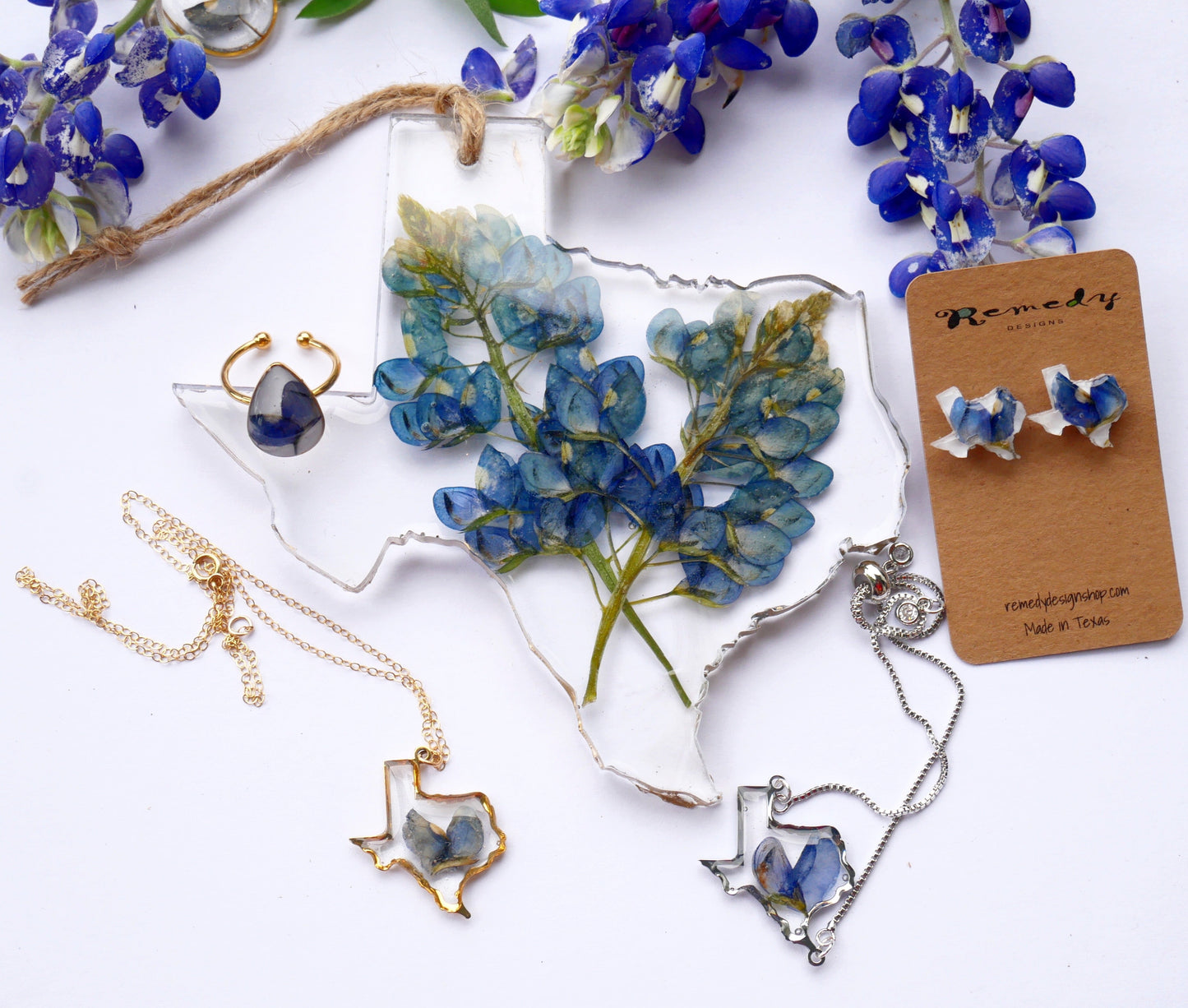 Texas Bluebonnet necklace