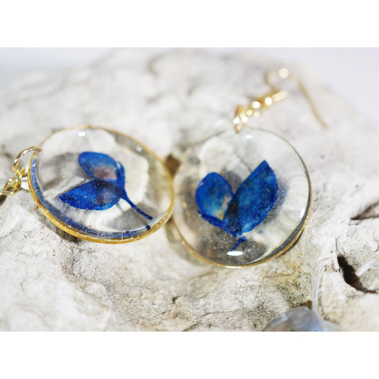 Texas Bluebonnet Petal Dangle Earrings