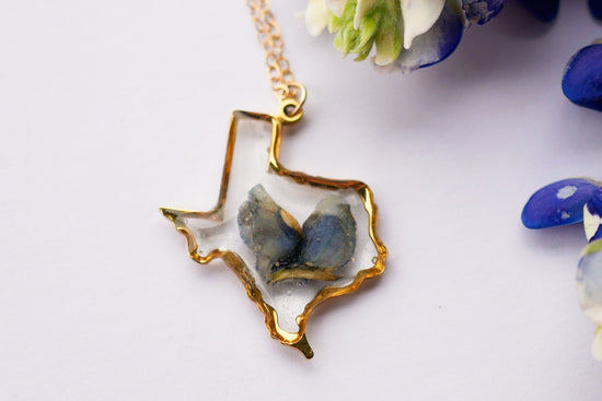 Texas Bluebonnet necklace