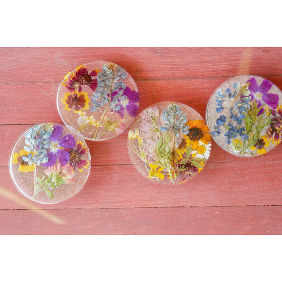 Texas Wildflower coaster set