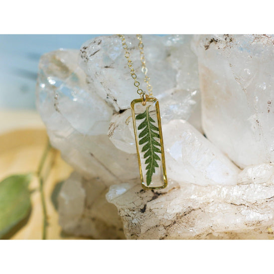 Vertical Fern Bar Necklace