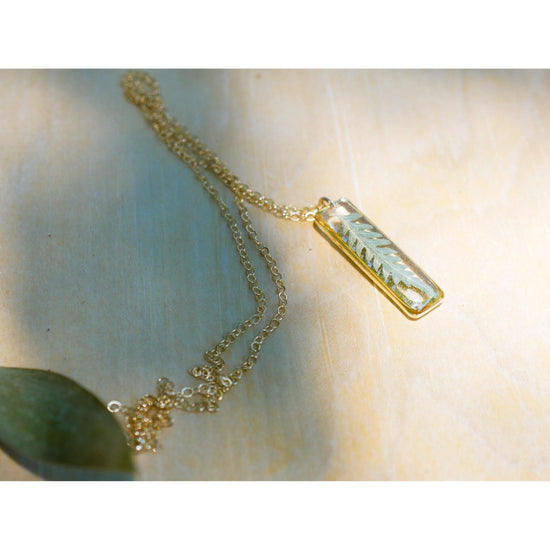 Vertical Fern Bar Necklace