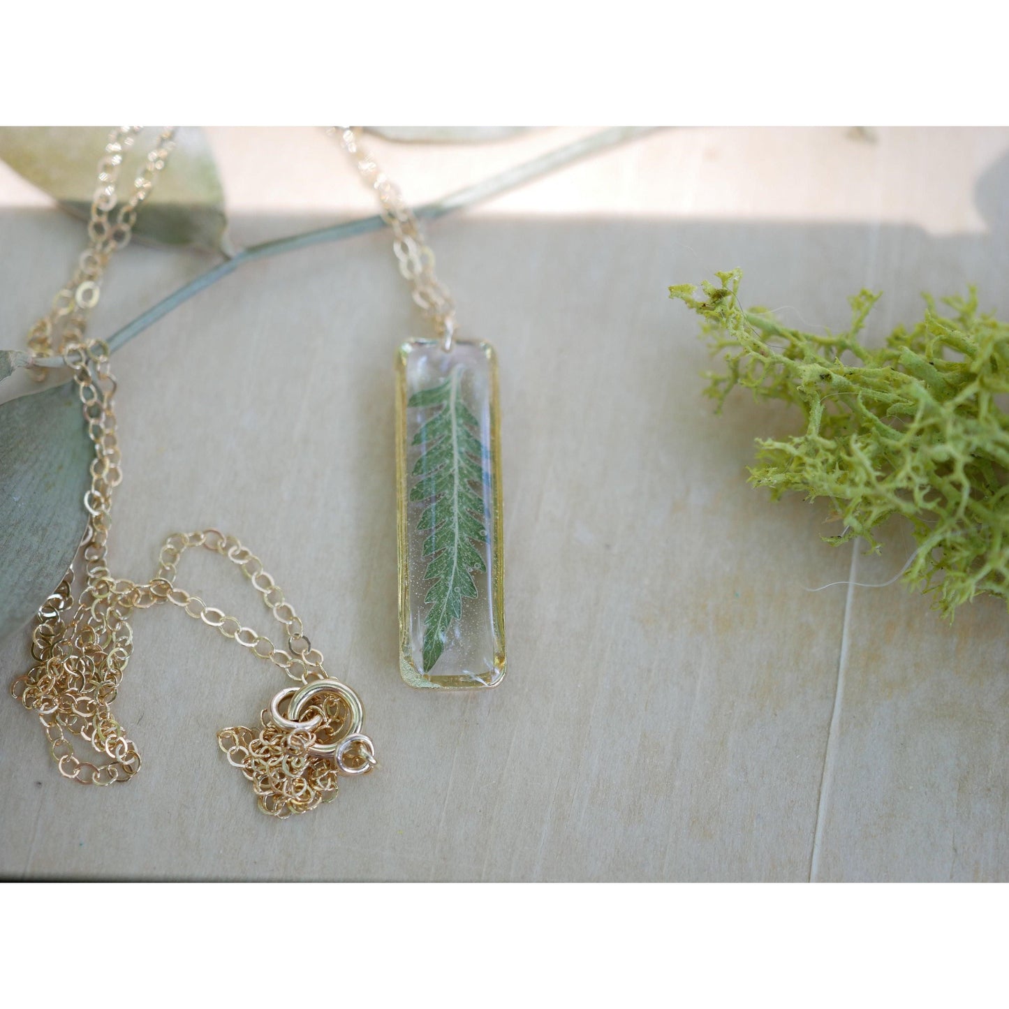 Vertical Fern Bar Necklace