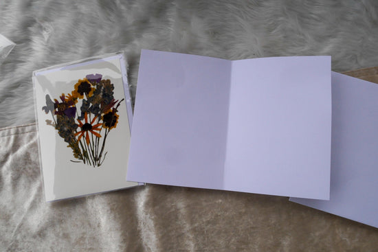 Title: Pressed Texas wildflower Greeting Card –PRINT, Blank Inside, Flowers Grown on Our Texas Farm