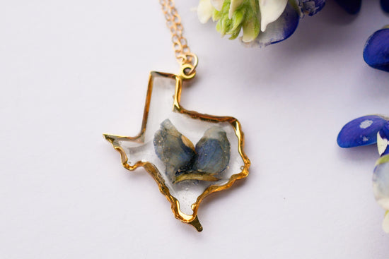 Texas Bluebonnet necklace