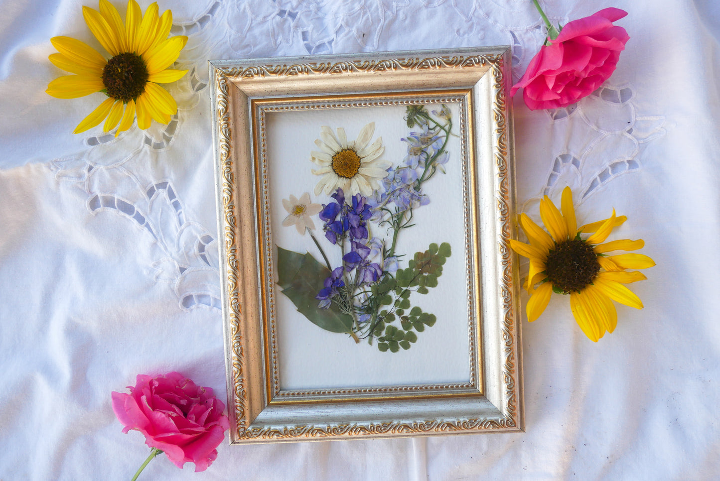 Birth flower family portrait