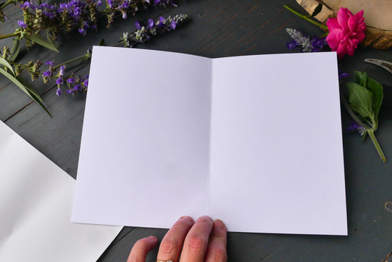 Pressed flower rainbow card