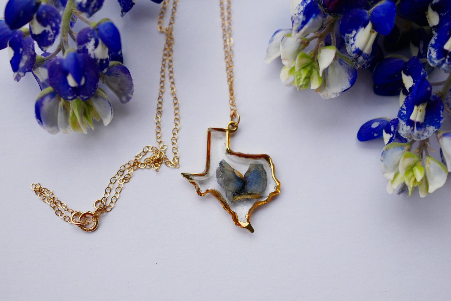 Texas Bluebonnet necklace