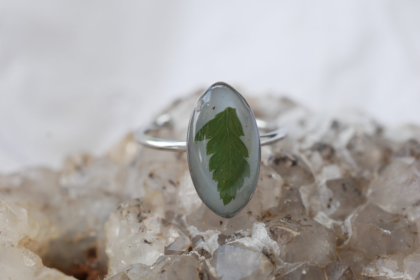 Adjustable Fern Ring Gold