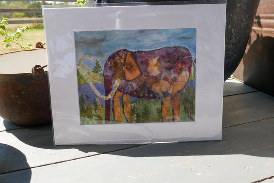 Pressed flower Mammoth original art