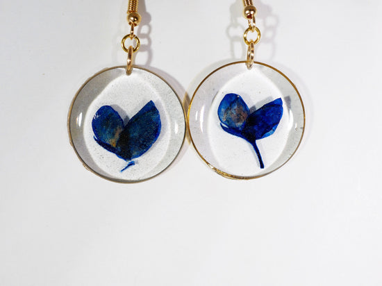 Texas Bluebonnet petal earrings, real flower jewelry, Real flower dangle earrings, Bluebonnet earrings, Pressed Bluebonnet, terrarium