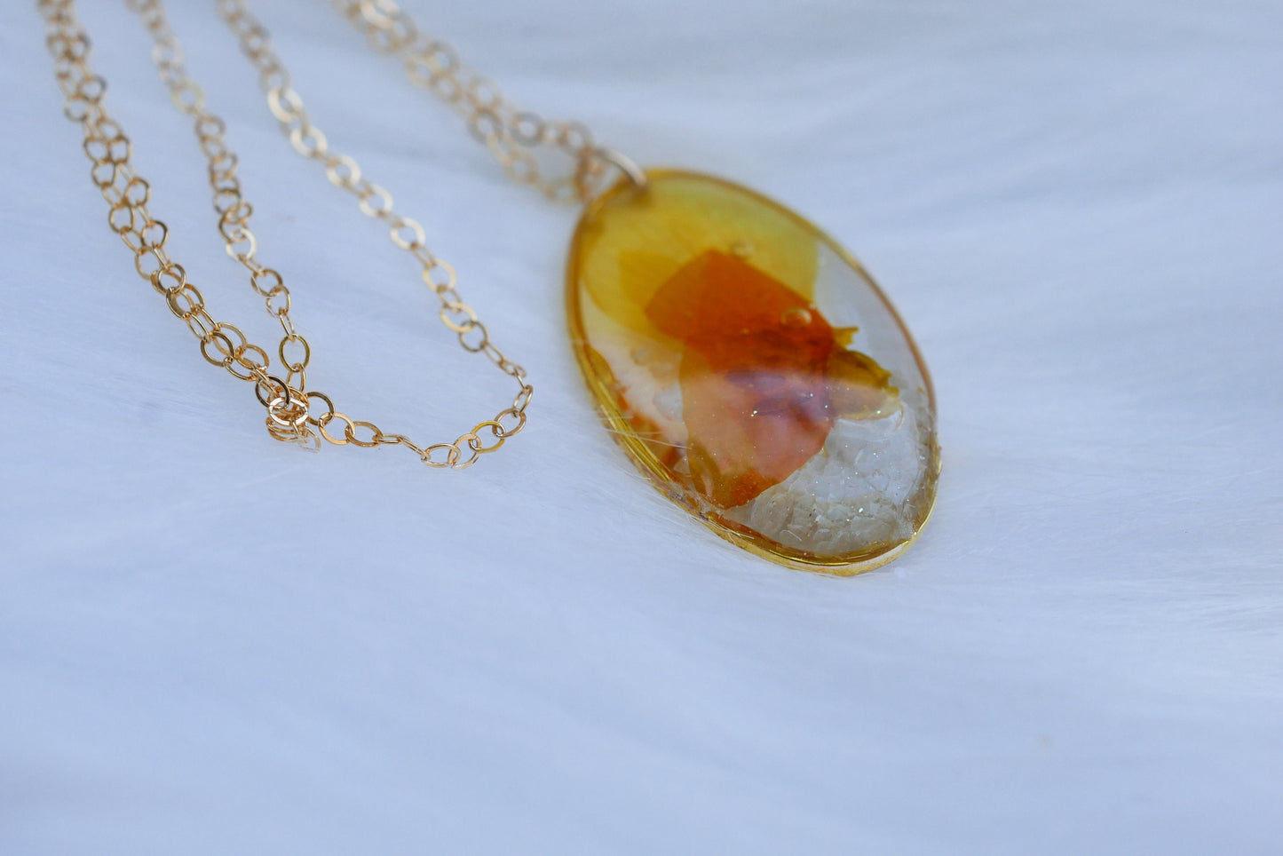 March  birth month necklace, pressed birth flower jewelry, birthstone jewelry, pressed daffodil  and aquamarine necklace