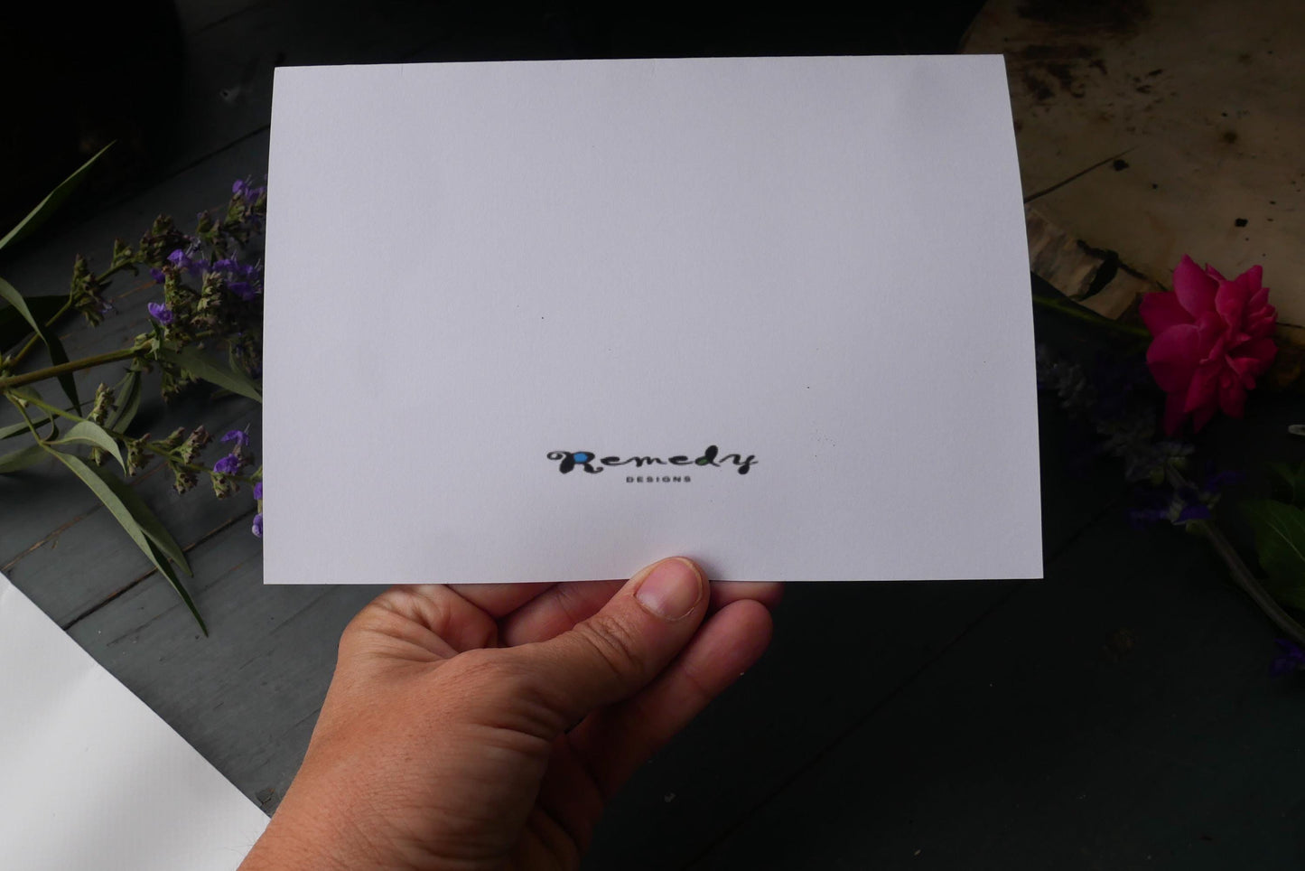 Pressed Poppy Card: Floral Birthday Art (Blank, 5x7 Envelope Included) August Birthflower