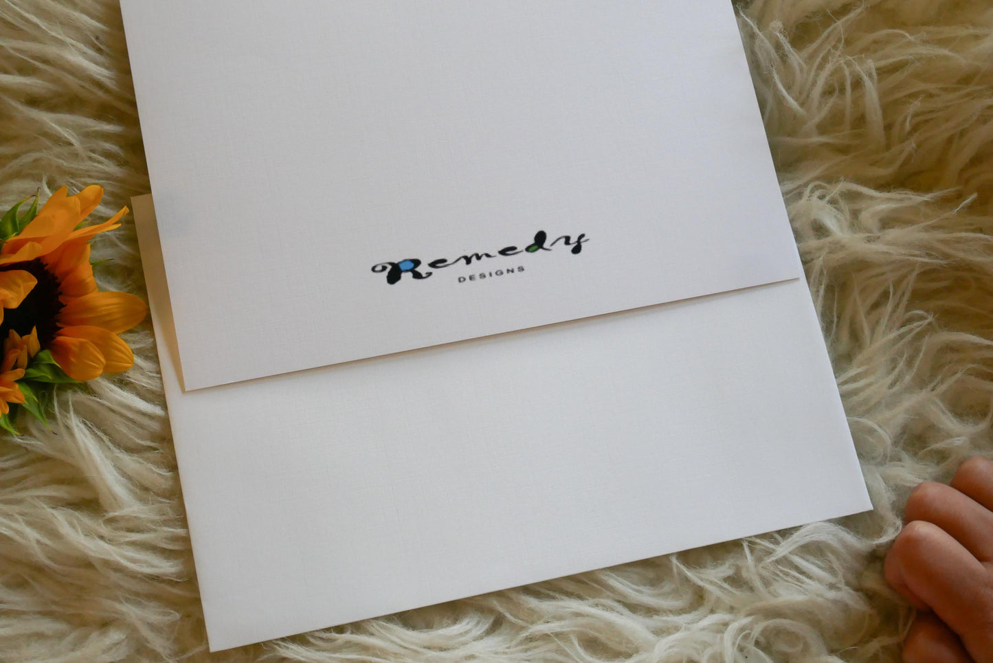 Greeting Card Print: Pressed Flower Hedgehog - Blank, 5x7 Size