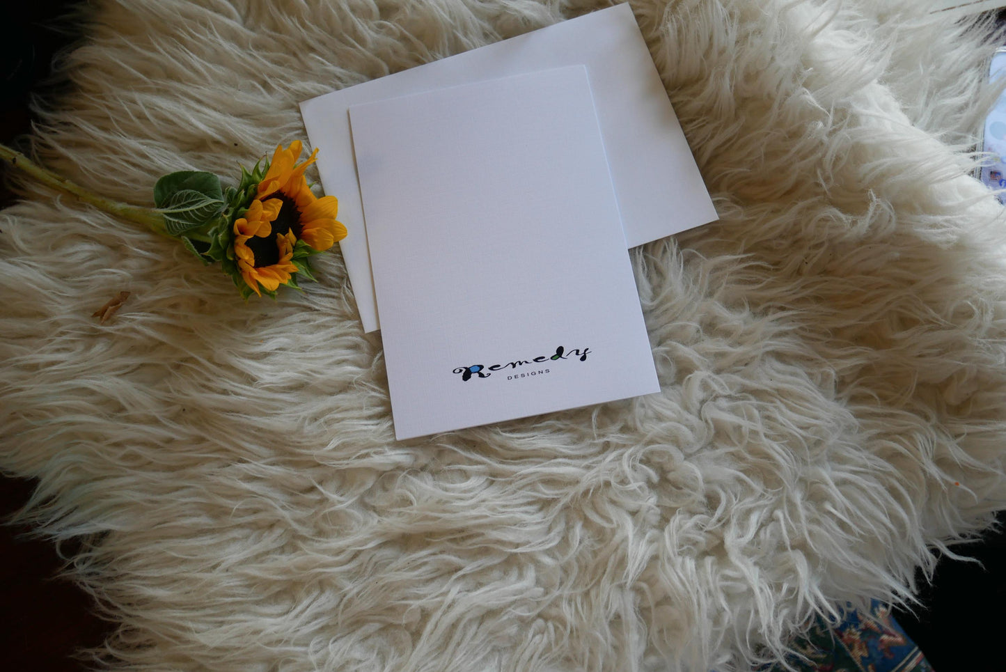 Greeting Card Print: Pressed Flower Hedgehog - Blank, 5x7 Size