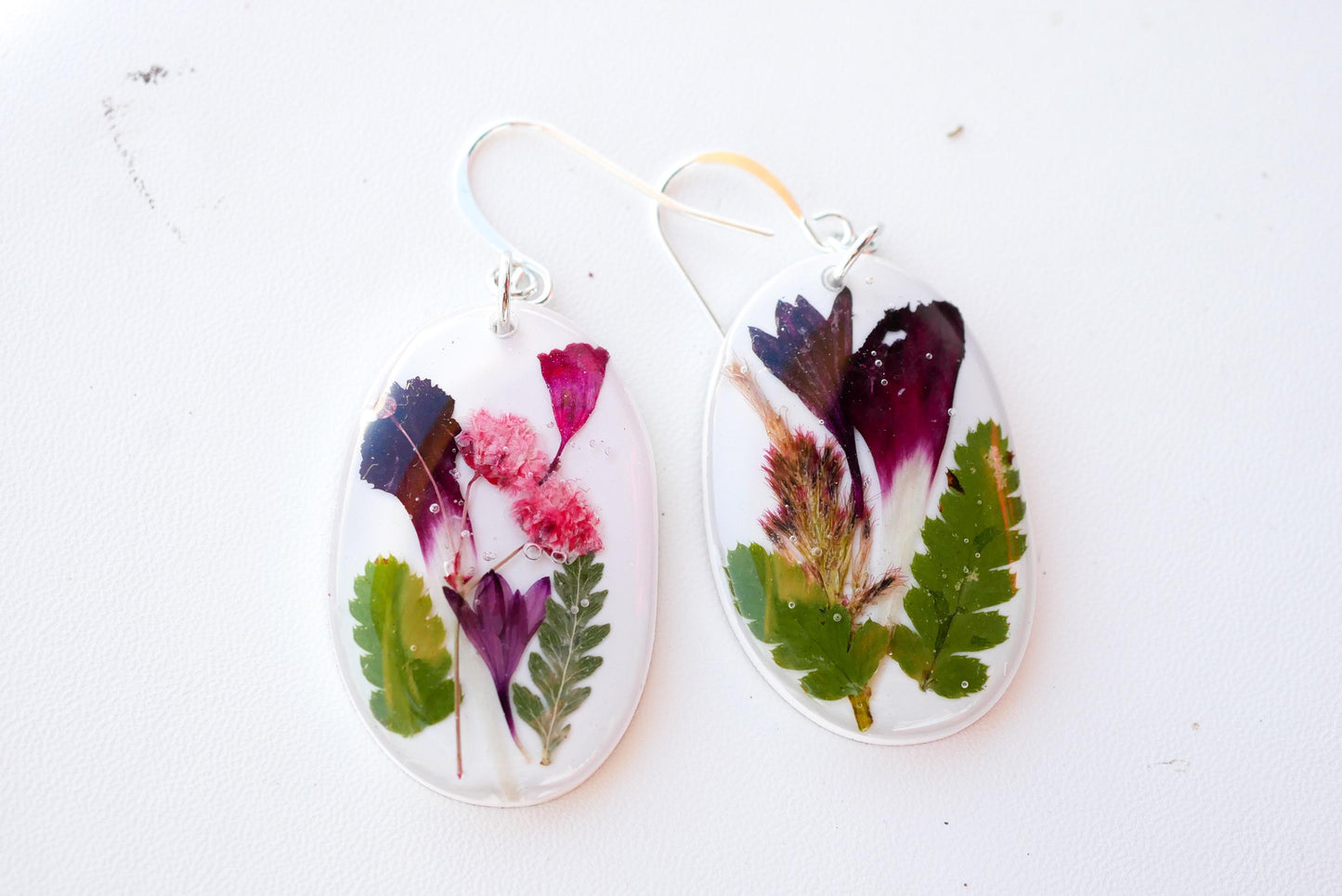 Customizable Miniature Forever flower bouquet Earrings – Pressed Farm-Grown Flowers
