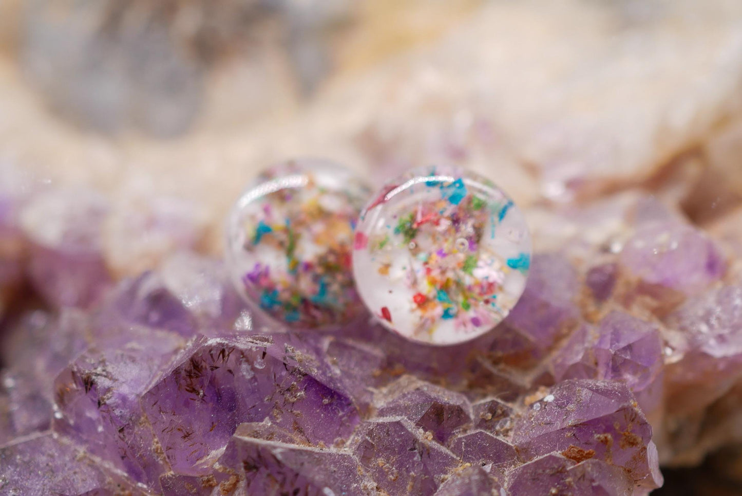 Dainty Flower Confetti Stud Earrings – Hypoallergenic, Lightweight & Whimsical