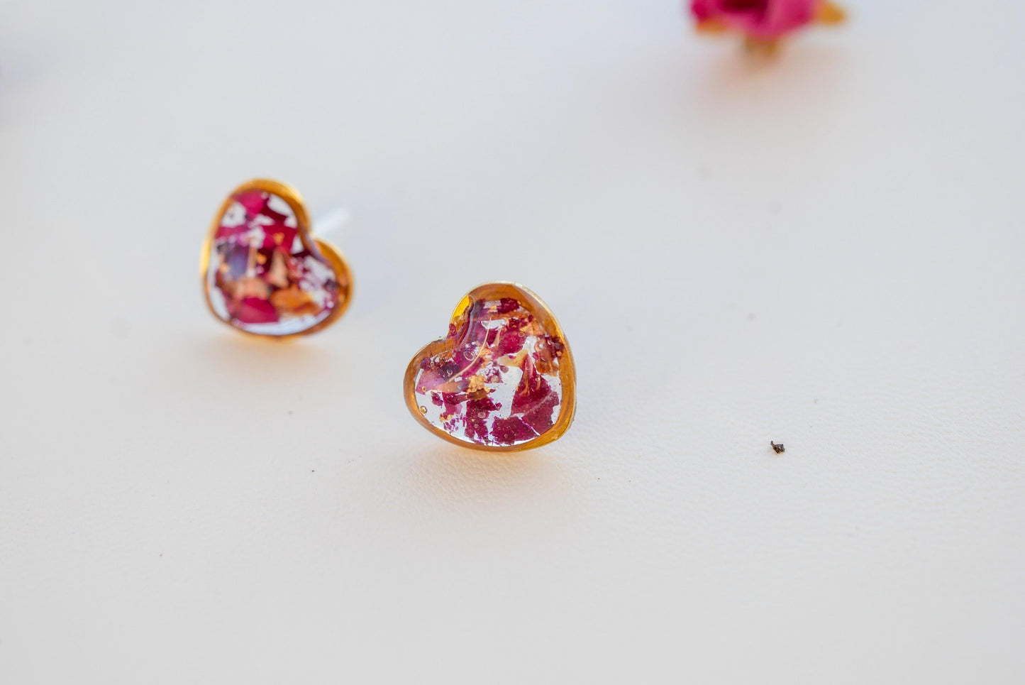Stainless Steel Rose Petal Heart Earrings – Dainty, Romantic, and Lightweight