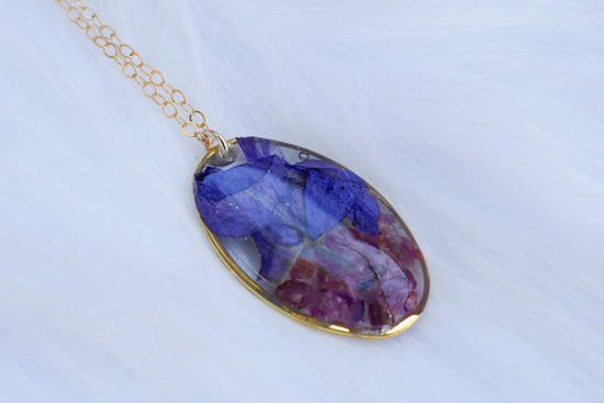 July Birth Flower and Birthstone Necklace – Ruby & Larkspur for Meaningful July Birthdays, birthflower jewelry, genuine birthstone necklace