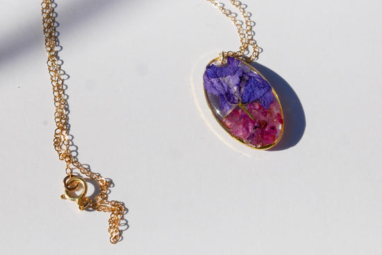 July Birth Flower and Birthstone Necklace – Ruby & Larkspur for Meaningful July Birthdays, birthflower jewelry, genuine birthstone necklace