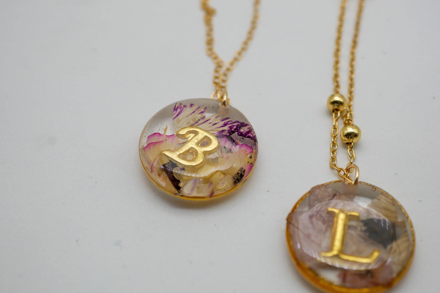 Personalized Birth Flower Necklace with  Initial – Custom initial necklace, birthflower jewelry, birthflower