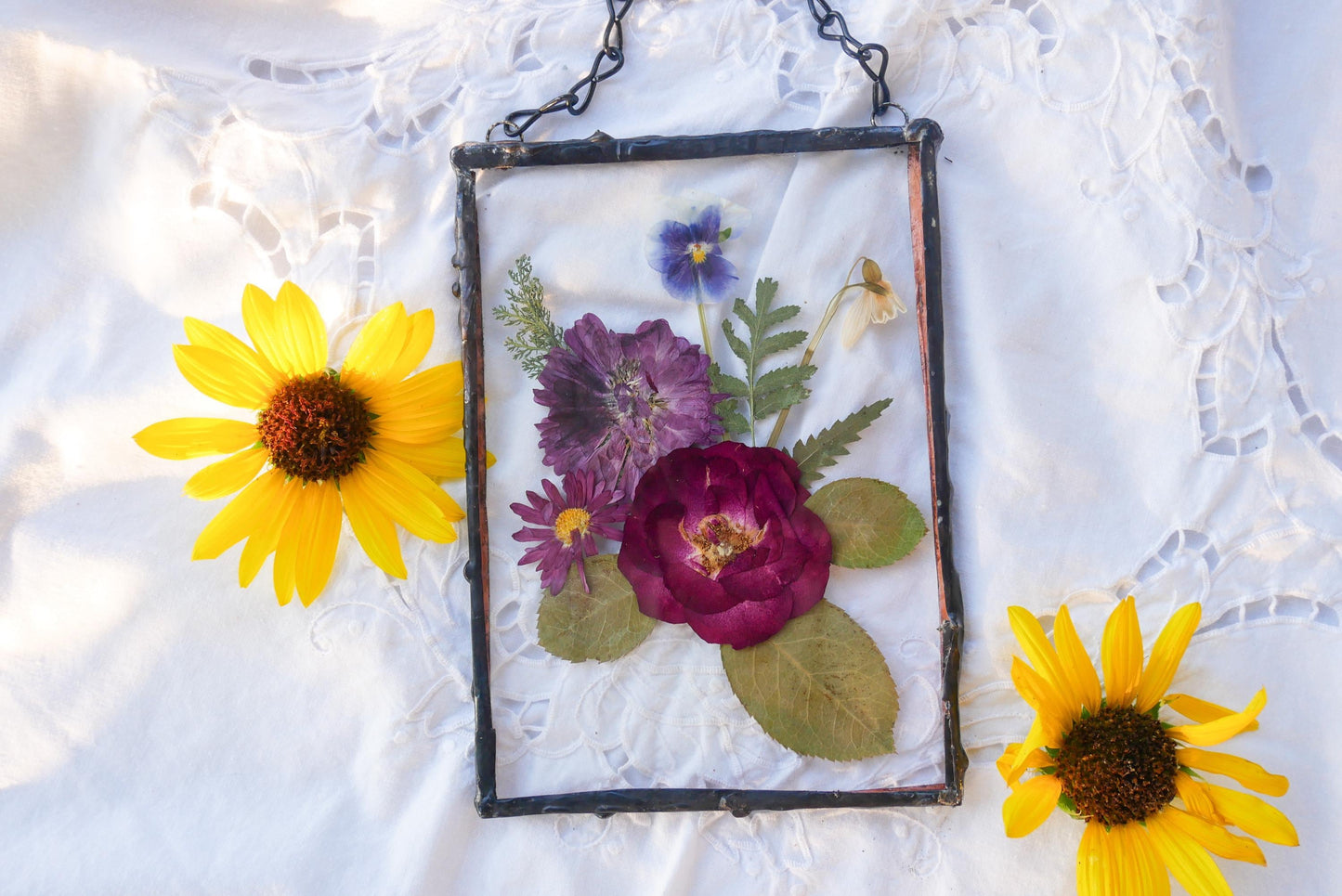 Birth Month Flower Art: Personalized Family Bouquet (Handmade Glass)